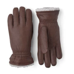 Hestra Women's Deerskin Primaloft Glove -Hestra 10280 deerskin primaloft womens chocolate copy 53736.1636496223