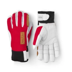 Hestra Ergo Grip Active Wool Terry 5 Finger Gloves -Hestra 31190 Ergo grip active wool terry red offwhite copy 79848.1636413095